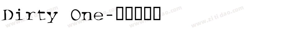 Dirty One字体转换
